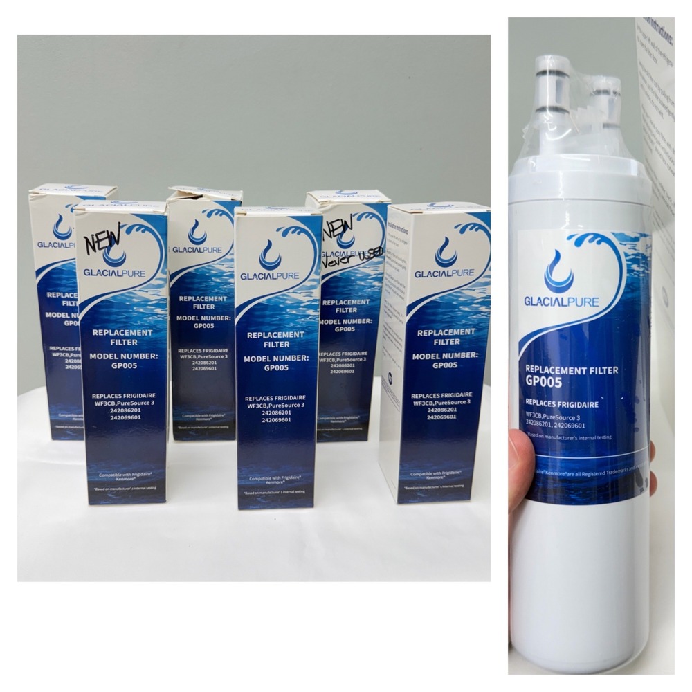 NEW! Glacial Pure GlacialPure Refrigerator Water Filter GP005 Frigidaire‎ WF3CB